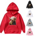 thumbnail image 1 of Cattle Long Sleeved Hoodie for Children Baby Sweater 12-18 Months 8-10Years, 1 of 7