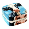 thumbnail image 1 of Cattle Portable Square Jewelry Box Earrings Necklaces Bracelets Organizer for Girls and Women, 1 of 6