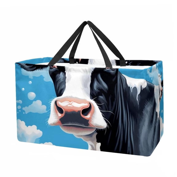 Cattle Reusable Foldable Oxford Cloth Collapsible Easter Basket Storage Bin Bag with Large Capacity