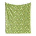 thumbnail image 1 of Cattle Soft Flannel Fleece Throw Blanket, Green Background with Cartoon Cattle Animals as Sheep Pig Chicken Rooster and Cow, Cozy Plush for Indoor and Outdoor Use, 60" x 80", Multicolor, by Ambesonne, 1 of 6