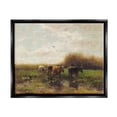 thumbnail image 1 of Cattle Stepping Rural Scenery Animals & Insects Graphic Art Jet Black Framed Art Print Wall Art, 1 of 6