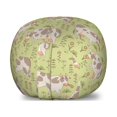 thumbnail image 1 of Cattle Storage Toy Bag Chair, Composition of Bulls Cows and Flowers in Cartoon Style Cheerful Livestock Theme, Stuffed Animal Organizer Washable Bag, Large Size, Multicolor, by Ambesonne, 1 of 3