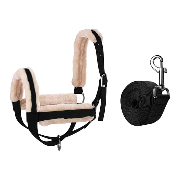 Cattle Traction Halter Bull Bridle Cow Halter Plush Material Adjustable for Ranch Foal Oxen Sheep Use