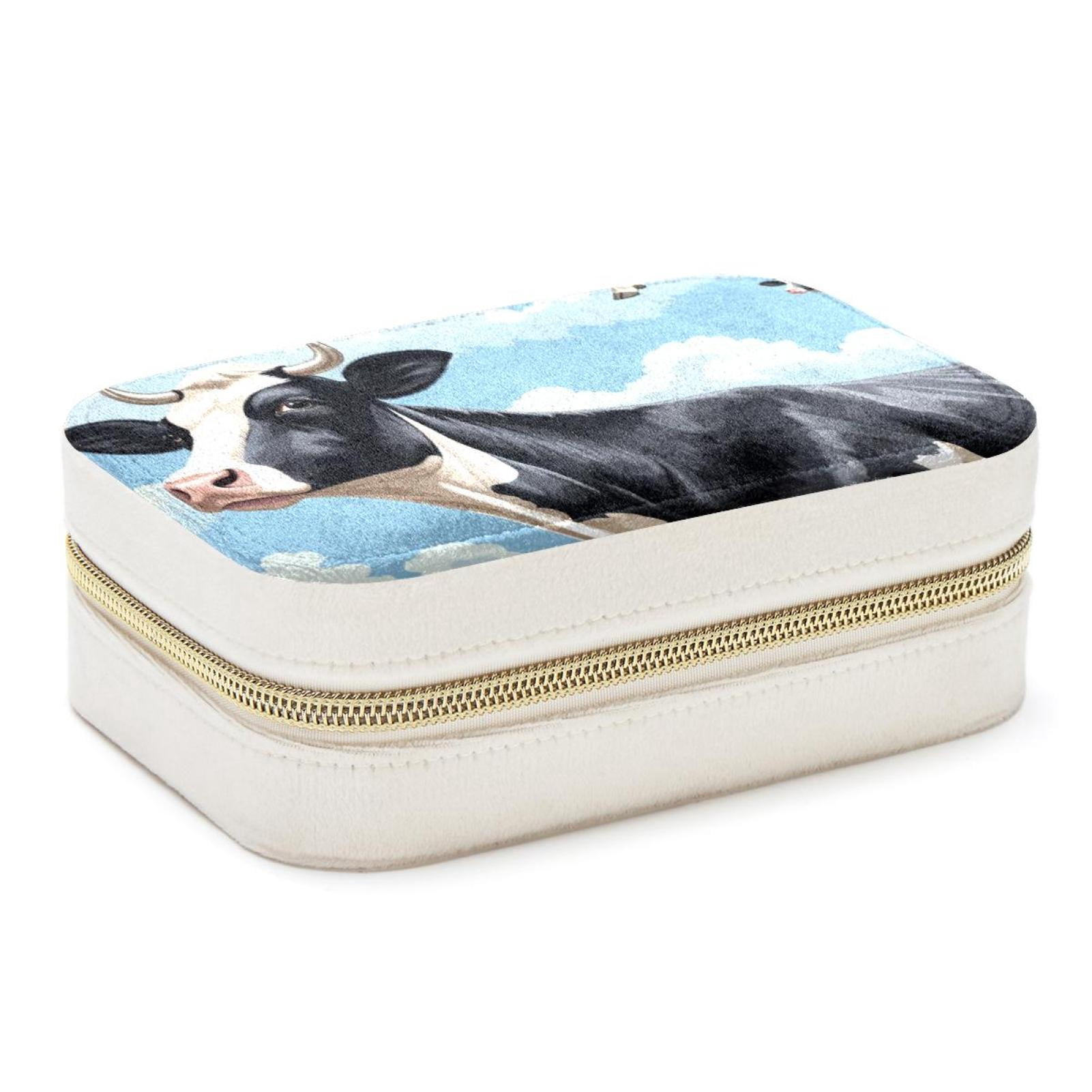 Cattle Velvet Portable Decorative Box with Removable Compartment ...