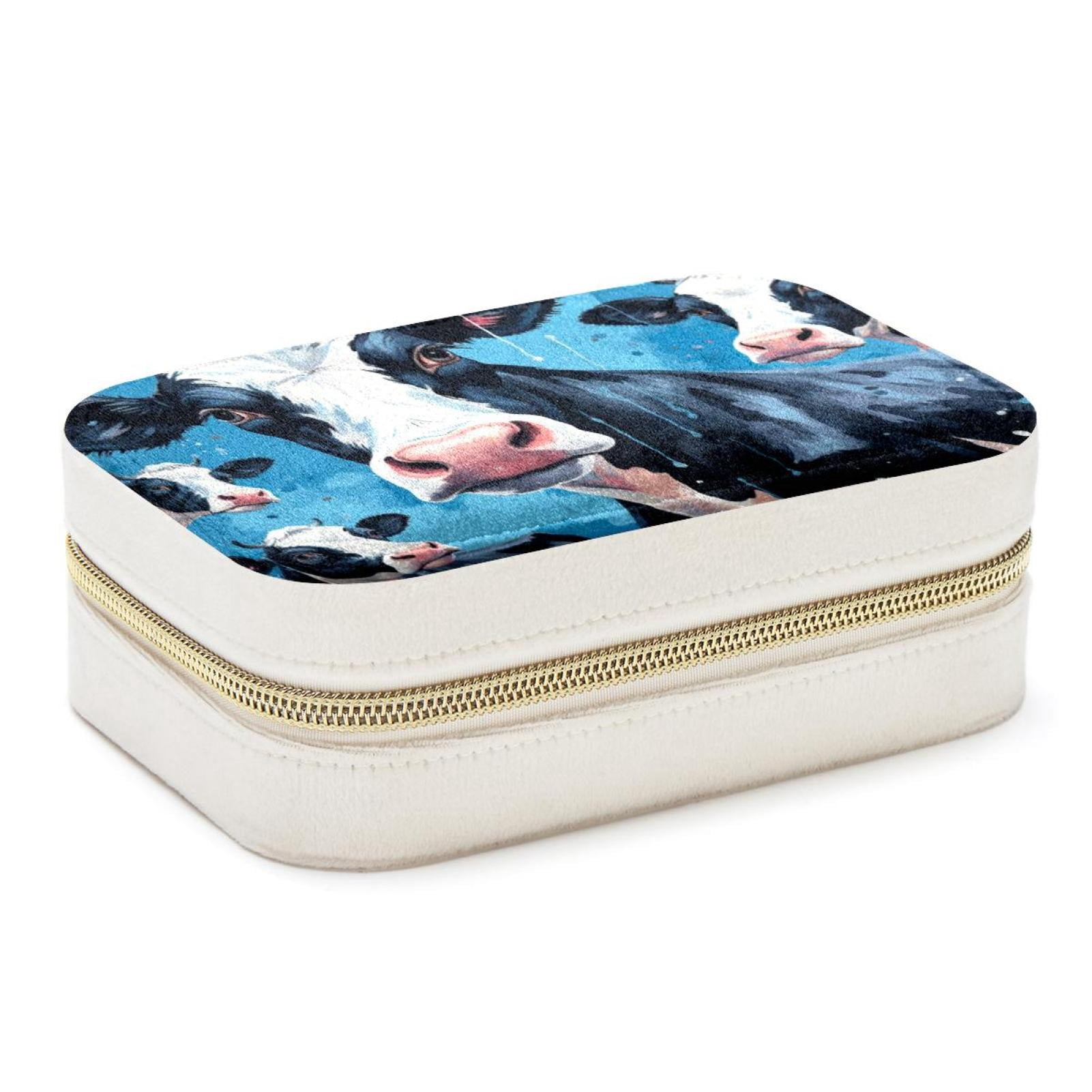 Cattle Velvet Portable Earring Holder with Removable Compartment ...