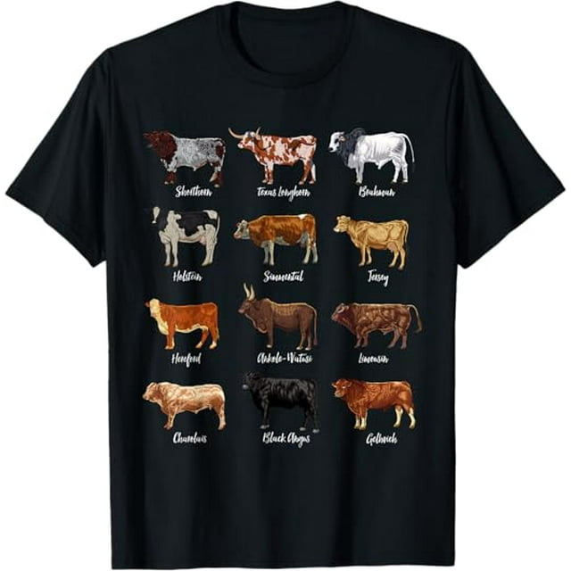 Cattle drawings types of cows TShirt
