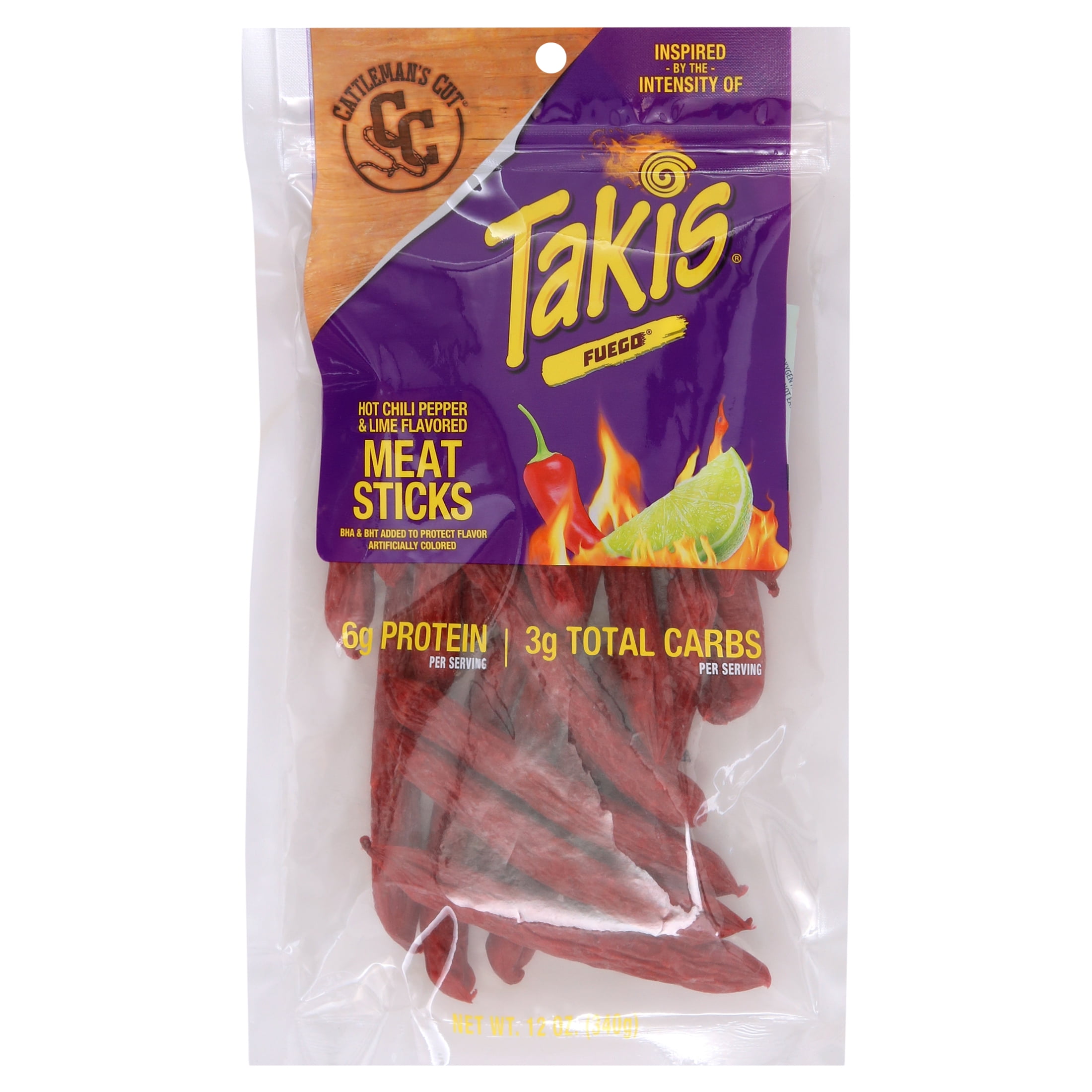 Cattleman's Cut Takis Fuego Meat Sticks, 12oz
