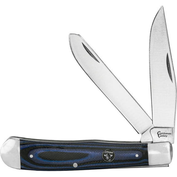 Cattleman's Cutlery CC0002GBL Cowhand Trapper Blue Folding Pocket Knife