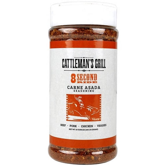 Cattleman's Grill 8 Second Ride Carne Asada Seasoning 10 Oz. Spiciest Blend