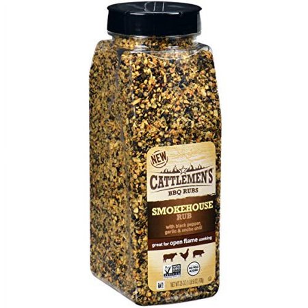 Cattlemens Smokehouse Rub, 25 oz - One 25 Ounce Container of Savory Smokehouse BBQ Seasoning with Peppery, Bold Flavor on Pizza, Steaks, and Briskets