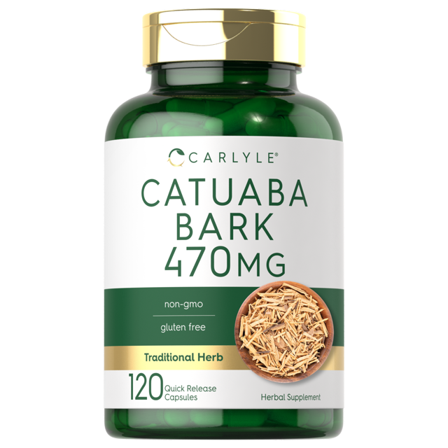 Catuaba Bark Capsules 470mg 120 Pills For Men and Women by
