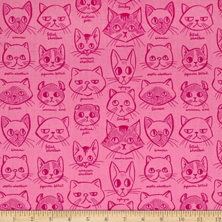 David Textiles Cats on Cats Anti-Pill No-Sew Throw Fleece Fabric Kit (50x60)