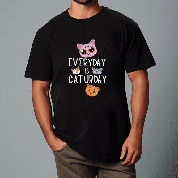 Caturday Kitty Paw Fun Cat Cute Feline Lover Gift Unisex T-Shirt V11538, up to size 5XL