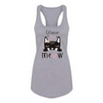 thumbnail image 1 of Caturday Love Meow Racerback Tank Women -Image by Shutterstock, Female Medium, 1 of 4