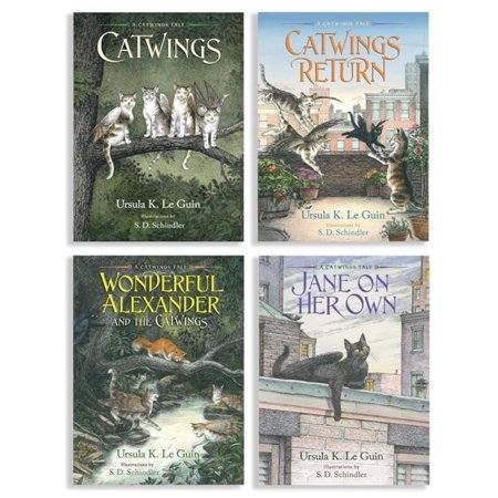 Catwings Tale Series Set : Catwings; Catwings Return; Wonderful Alexander And The Catwings; Jane On Her Own by Ursula Le Guin (Paperback Collection)