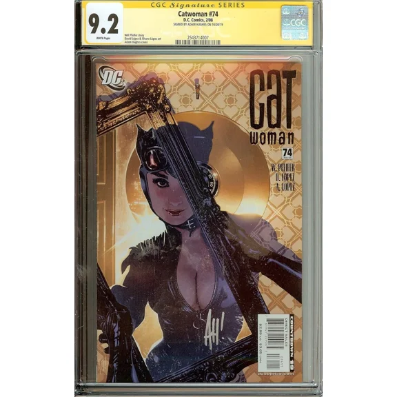 Catwoman #74 CGC 9.2 Signature Series Signed by Adam Hughes DC Comics (2008)