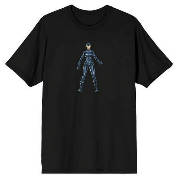 Catwoman Power Pose Men's Black Graphic Tee-Small