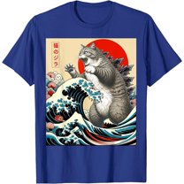 Catzilla Cat Japanese Art Funny Kitten Gifts Unisex T-Shirt for Men Women Kids Toddler