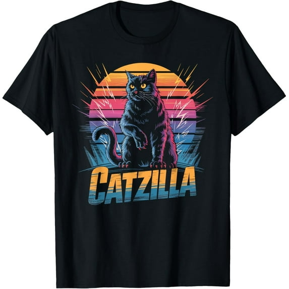 Catzilla Funny Cat T-Shirt for Kitten Lovers and Pet Owners Gift Idea