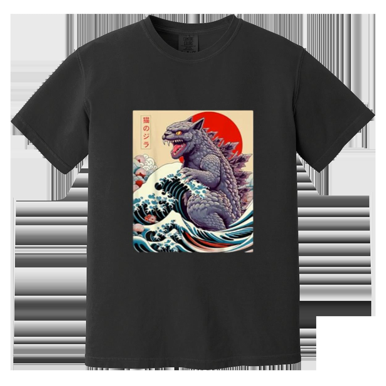 Catzilla Funny Kitten Cartoon Monster Comfort Color T-Shirt, for men ...