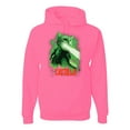 thumbnail image 1 of Catzilla Parody Taking Over City | Mens Cat Lover Hooded Sweatshirt Graphic Hoodie, Neon Pink, X-Large, 1 of 3