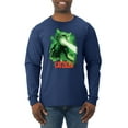 thumbnail image 1 of Catzilla Parody Taking Over City | Mens Cat Lover Long Sleeve T-Shirt, Navy, 3XL, 1 of 3