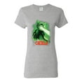 thumbnail image 1 of Catzilla Parody Taking Over City | Womens Cat Lover Graphic T-Shirt, Heather Grey, Small, 1 of 3