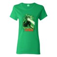 thumbnail image 1 of Catzilla Parody Taking Over City | Womens Cat Lover Graphic T-Shirt, Kelly, Medium, 1 of 3