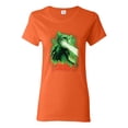 thumbnail image 1 of Catzilla Parody Taking Over City | Womens Cat Lover Graphic T-Shirt, Orange, Small, 1 of 3