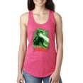 thumbnail image 1 of Catzilla Parody Taking Over City | Womens Cat Lover Jersey Racerback Tank Top, Hot Pink, Medium, 1 of 3