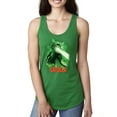 thumbnail image 1 of Catzilla Parody Taking Over City | Womens Cat Lover Jersey Racerback Tank Top, Kelly, X-Large, 1 of 3