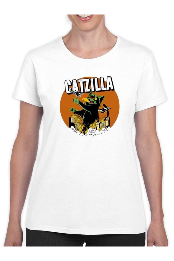 Catzilla T-Shirt Women -Smartprints Designs, Female Small