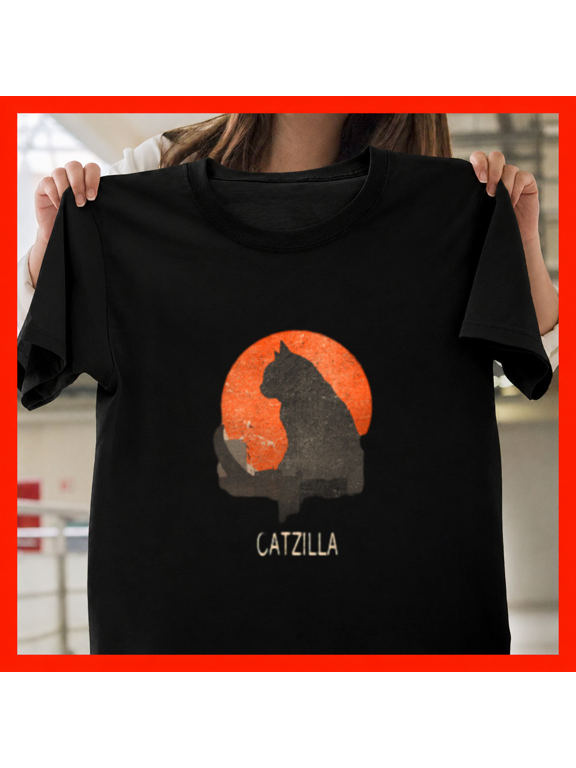 Catzilla Version Two Giant Monster Cat Japanese City Unisex T-Shirt, up to size 5XL