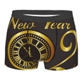 thumbnail image 1 of Cauagu 2025 New Year Print Boxer Briefs for Men,Comfortable Breathable Men's Underwear Moisture Wicking Underpants -Small, 1 of 8