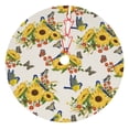 thumbnail image 1 of Cauagu 30" Christmas Tree Skirt Bird Sunflowers Pattern Christmas Tree Decorations Tree Mat for Xmas Decorations Occasion Holiday Home Decor -30", 1 of 7