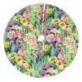thumbnail image 1 of Cauagu 30" Christmas Tree Skirt Blooming Cactus Pattern Christmas Tree Decorations Tree Mat for Xmas Decorations Occasion Holiday Home Decor -30", 1 of 7