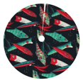 thumbnail image 1 of Cauagu 30" Christmas Tree Skirt Fishing Lure Pattern Christmas Tree Decorations Tree Mat for Xmas Decorations Occasion Holiday Home Decor -30", 1 of 7