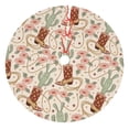 thumbnail image 1 of Cauagu 30" Christmas Tree Skirt Floral Cowboy Boots Pattern Christmas Tree Decorations Tree Mat for Xmas Decorations Occasion Holiday Home Decor -30", 1 of 7