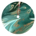 thumbnail image 1 of Cauagu 30" Christmas Tree Skirt Green And Gold Marble Pattern Christmas Tree Decorations Tree Mat for Xmas Decorations Occasion Holiday Home Decor -30", 1 of 7