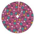 thumbnail image 1 of Cauagu 30" Christmas Tree Skirt Summer Flamingo Pattern Christmas Tree Decorations Tree Mat for Xmas Decorations Occasion Holiday Home Decor -30", 1 of 7