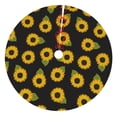 thumbnail image 1 of Cauagu 30" Christmas Tree Skirt Sunflowers Pattern Christmas Tree Decorations Tree Mat for Xmas Decorations Occasion Holiday Home Decor -30", 1 of 7