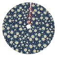 thumbnail image 1 of Cauagu 36" Christmas Tree Skirt Daisy Floral B Pattern Christmas Tree Decorations Tree Mat for Xmas Decorations Occasion Holiday Home Decor -36", 1 of 7