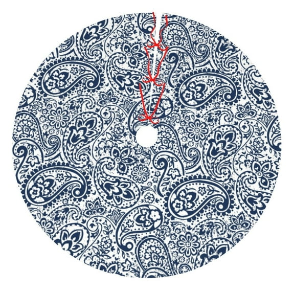 Cauagu 36" Christmas Tree Skirt Paisley4 Pattern Christmas Tree Decorations Tree Mat for Xmas Decorations Occasion Holiday Home Decor -36"