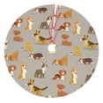 thumbnail image 1 of Cauagu 48" Christmas Tree Skirt Cute Dog Pattern Christmas Tree Decorations Tree Mat for Xmas Decorations Occasion Holiday Home Decor -48", 1 of 7