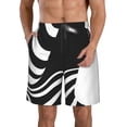thumbnail image 1 of Cauagu Abstract Monochrome Profile Print Men's Swim Trunks,Hawaiian Bathing Suit Swimsuits Beach Shorts with Pockets for Men Quick Dry Swimming Board Shorts-X-Large, 1 of 6