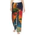 thumbnail image 1 of Cauagu Abstract Tree Castle Pajama Pants for Women Loose Fit Wide Leg Trouser Pants Casual Elastic Waist Drawstring Lounge Pants, 1 of 6
