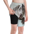 thumbnail image 1 of Cauagu Adorable Puppy Portrait Print Swim Trunks for Men,Youth Boys Swim Shorts Compression Liner Beach Shorts Boys' Swimming Shorts 7-20 Years Bathing Suit-Small, 1 of 7