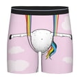 thumbnail image 1 of Cauagu Aerial Yoga for Unicorn Print Men's Boxer Briefs, Funny & Cute Underwear Elastic Waistband Briefs Ideal Gift for Men,1-Pack, 1 of 7