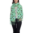 thumbnail image 1 of Cauagu Alphabet And Panda Print Women Wrap Shawl tassels Scarves Retro Scarf 77.6"X28.3", 1 of 8