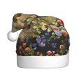 thumbnail image 1 of Cauagu American Flag Rose Garden for Adult Christmas Hat,1-Pack Xmas Holiday Hat Santa Hat for Women & Men Festive Headwear Accessories Fit for Christmas/New Year/Party, 1 of 6